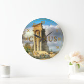 Zypern-Geschenk Große Wanduhr (Zuhause)