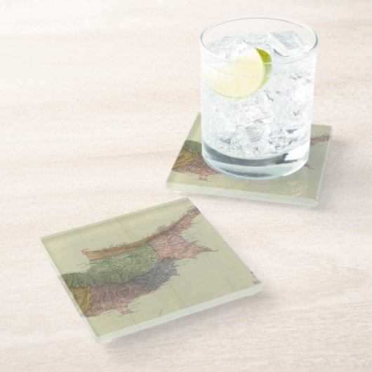 Zypern Glasuntersetzer (Schrägansicht)