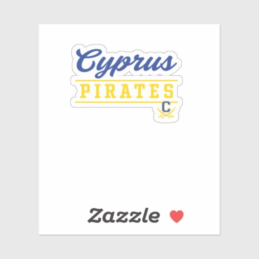 Zypern High School Pirates Aufkleber (Blatt)