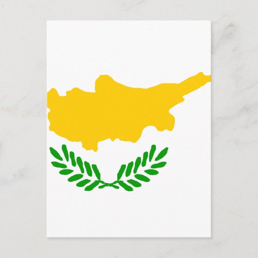 Zypern Hochwertige Flagge Postkarte (Vorderseite)
