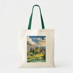 Zypern Illustration Reise Kunst Vintage Tragetasche
