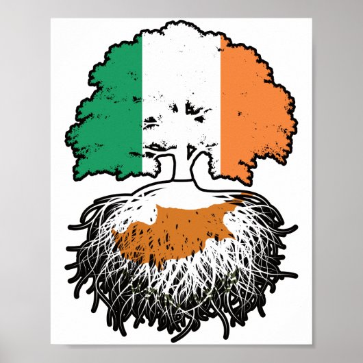 Zypern - Irish Ireland Treots Flag Poster (Vorne)