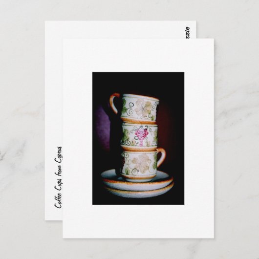 Zypern-Kaffeekäse Postkarte (Vorne/Hinten)