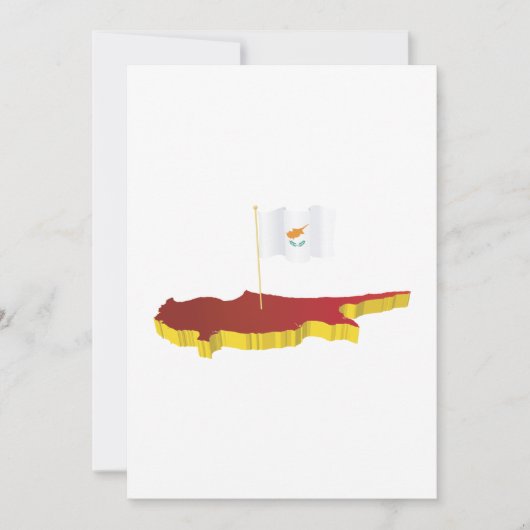 Zypern-Karte Einladung (Vorderseite)