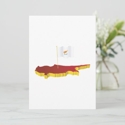 Zypern-Karte Einladung (Stehend Vorderseite)