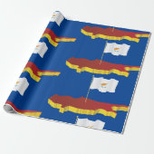 Zypern-Karte Geschenkpapier (Ungerollt)