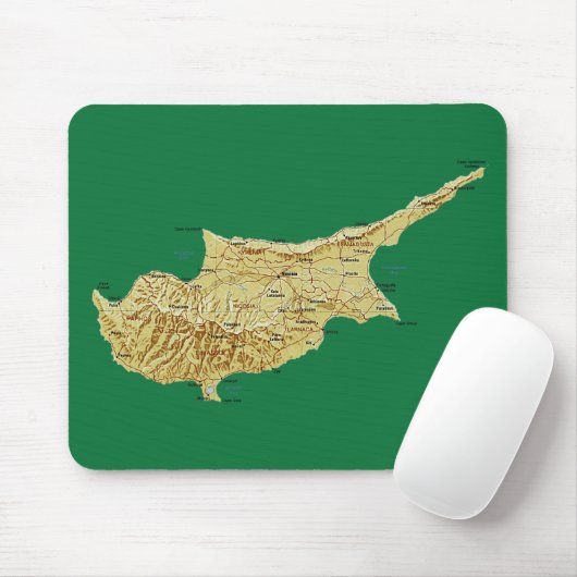 Zypern-Karte Mousepad (Mit Mouse)