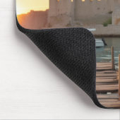 Zypern Kyrenia Aquarellskizze mit Yacht | Mousepad (Ecke)