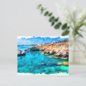 Zypern Mittelmeer Landschaftsreise Postkarte (Stehend Vorderseite)