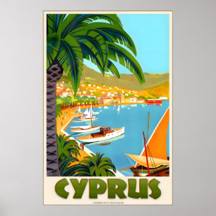 Zypern Naher Osten Mittelmeer Reiseplakat Poster