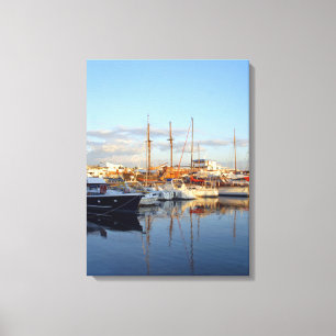 Zypern Paphos Pafos Hafen Hafen Schiffe Boote Stad Leinwanddruck