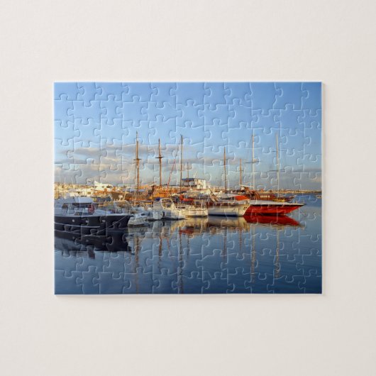 Zypern Paphos pafos Hafen Hafenschiffe Boote urb Puzzle (Horizontal)
