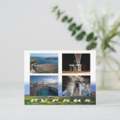 Zypern Postcard Staudamm Wasserbrücke Stadt Limass Postkarte (Stehend Vorderseite)