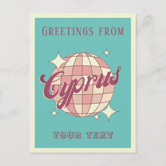 Zypern RetZypern Vintage Postkarte (Vorderseite)