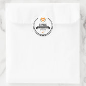 Zypern Runder Aufkleber (Tasche)