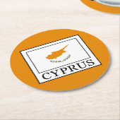 Zypern Runder Pappuntersetzer (Angewinkelt)