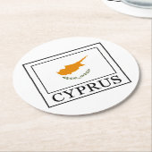 Zypern Runder Pappuntersetzer (Angewinkelt)