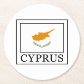 Zypern Runder Pappuntersetzer (Vorderseite)