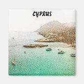 Zypern Scenery Travel Illustration Magnet (Vorne)