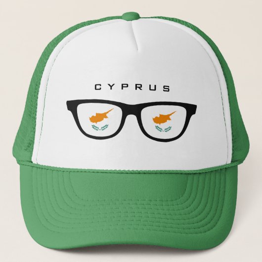 Zypern Shades Custom Hats Truckerkappe (Vorderseite)
