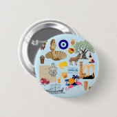 Zypern Symbole für Reisende Button (Vorne & Hinten)