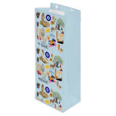 Zypern Symbole für Reisende Geschenktüte Für Weinflaschen (Rückseite Schrägansicht)