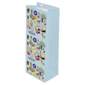 Zypern Symbole für Reisende Geschenktüte Für Weinflaschen (Vorderseite Schrägansicht)