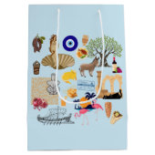 Zypern Symbole für Reisende Mittlere Geschenktüte (Rückseite)