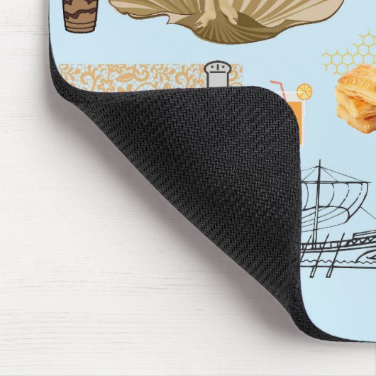 Zypern Symbole für Reisende Mousepad (Ecke)