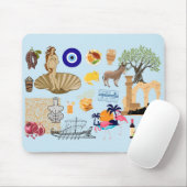 Zypern Symbole für Reisende Mousepad (Mit Mouse)