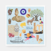 Zypern Symbole für Reisende Serviette (Vorderseite)