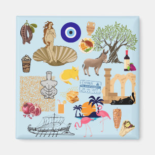 Zypern Symbole Reise Liebhaber Magnet