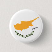 Zypern-Taste, patriotische Zypern-Flaggenmode Button (Vorderseite)