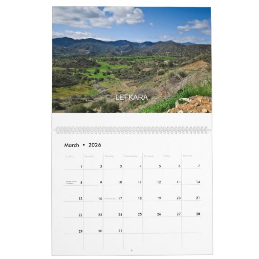 Zypern Two Page LargeCalendar (Weiß) Kalender (Mär 2026)