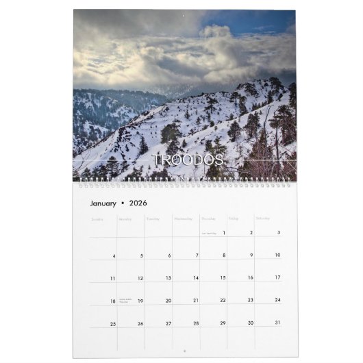 Zypern Two Page LargeCalendar (Weiß) Kalender (Jan 2026)