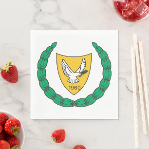 Zypern Wappen 1960 Wappenschild Serviette