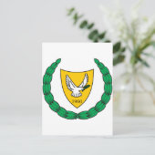 Zypern-Wappen CY Postkarte (Stehend Vorderseite)