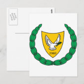 Zypern-Wappen CY Postkarte (Vorne/Hinten)