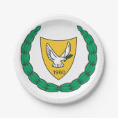 ZYPERN-Wappen Pappteller (Vorderseite)