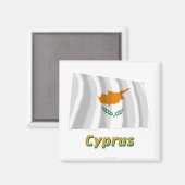 Zypern Waving Flag mit Name Magnet (Vorderseite/Rückseite)