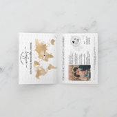 Zypern Wedding Destination Pass - Weltkarte Einladung (Innenseite)