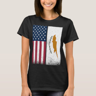 Zypern zyprische amerikanische Flaggen Prof. USA Z T-Shirt