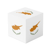 Zypernflagge Würfel (Rückseite Schrägansicht)