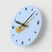 Zypernkarte Runde Wanduhr (Winkel)