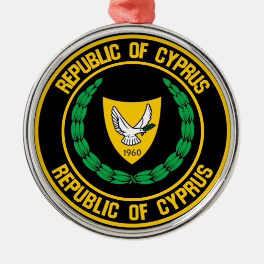 Zypernrunde Embleme Ornament Aus Metall (Vorne)