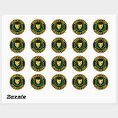 Zypernrunde Embleme Runder Aufkleber (Blatt)
