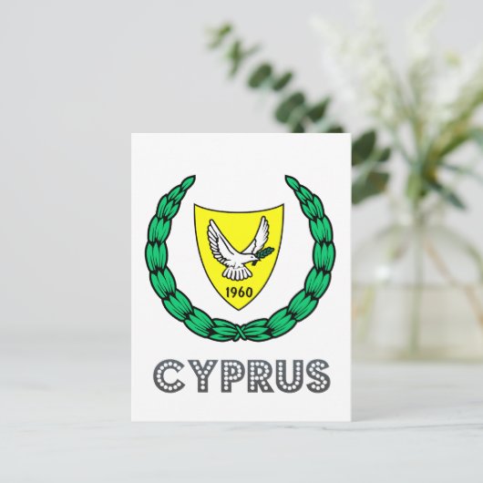 Zyprer Emblem Postkarte (Stehend Vorderseite)