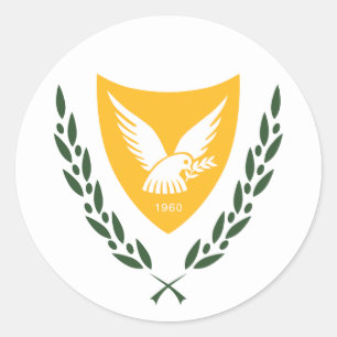 Zyprer Wappenschuss, Zypern Runder Aufkleber