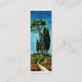 ZYPRESSEBÄUME UND MEDITERRANISCHER PINE IN DER Tos Mini Visitenkarte (Rückseite)