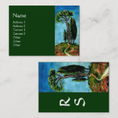 ZYPRESSEBÄUME UND MEDITERRANISCHER PINE IN DER Tos Visitenkarte (Vorne/Hinten)